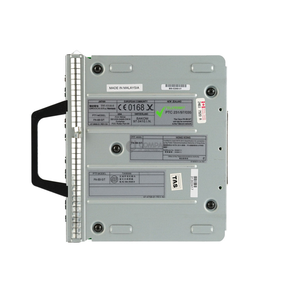 PA-8B-S-T CISCO 8-PORT BRI MODULE FOR 7200VXR PA-8B-S/T, BRI S/T, 800-02060-01